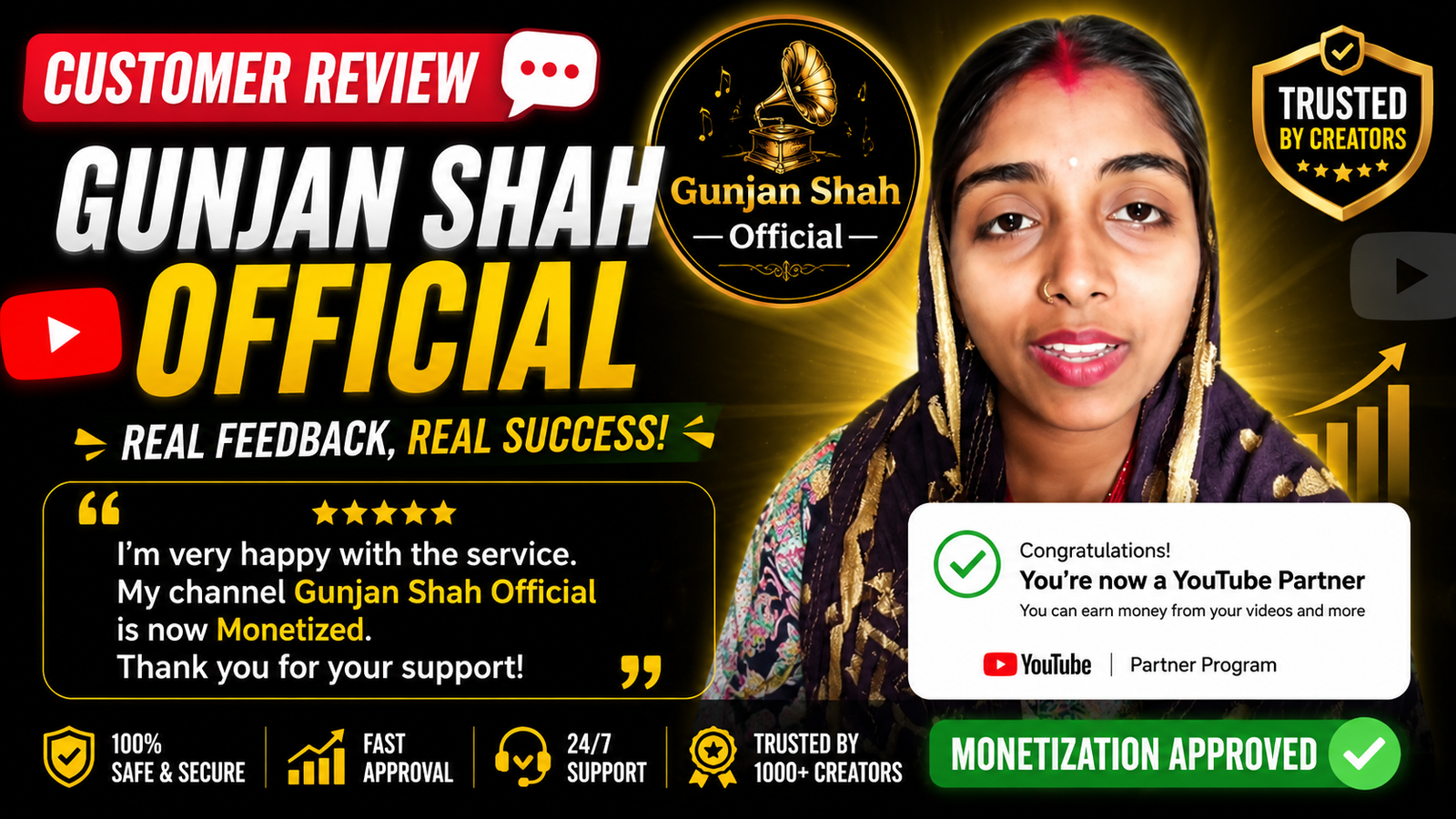 #2 Monetization Review | Gunjan Shah Officail | 100% Genuine Feedback